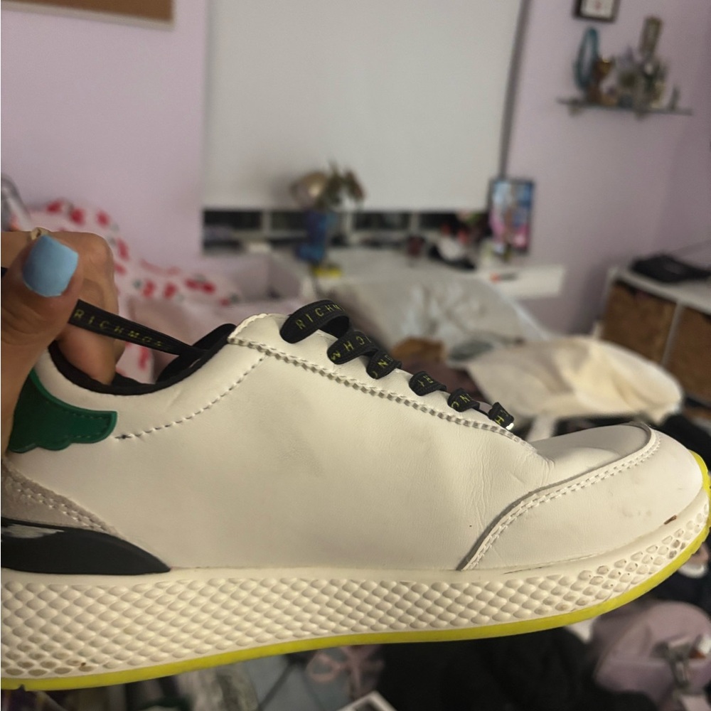 Richmond White and Green Sneakers
